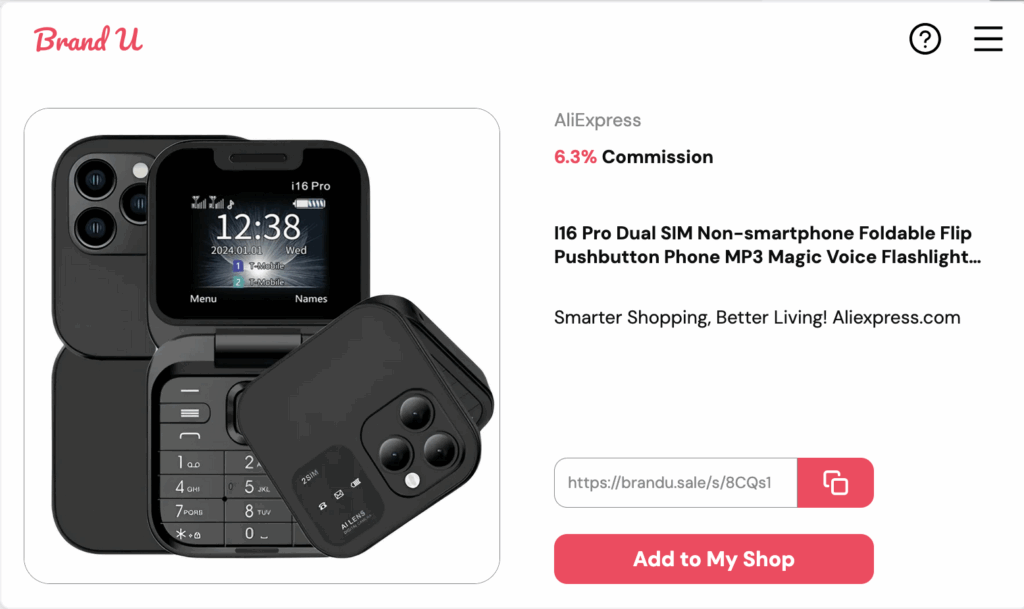 generate a SmartLink or a MyShop Post